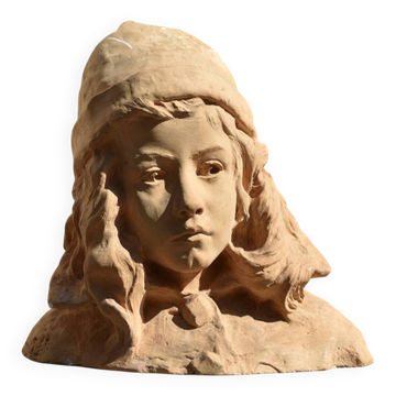 Henri Rogerol (attribué à), Jeune fille au bonnet (vers 1920)