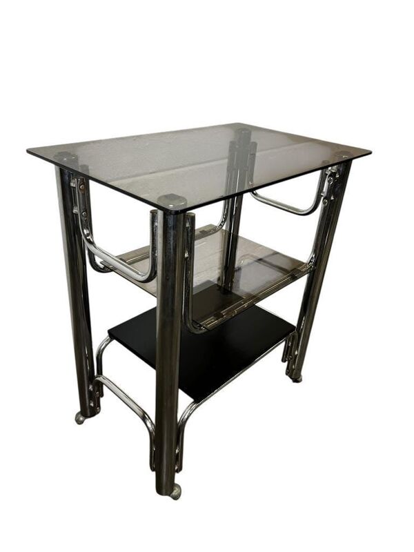 Meuble étagère vintage chromé / meuble audio / meuble TV