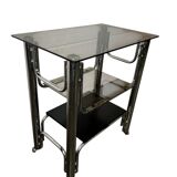 Meuble étagère vintage chromé / meuble audio / meuble TV