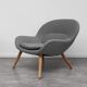 Fauteuil bolia philippa gris