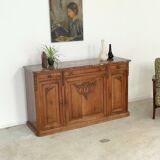 Antique Louis 16 style sideboard, marble