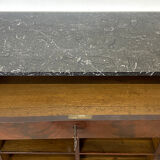 19th century sideboard in mahogany and black granite