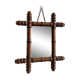 Late 19th century bamboo-style turned wooden mirror