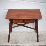 wooden coffee table with drawer, side table, bedside table, vintage end of sofa