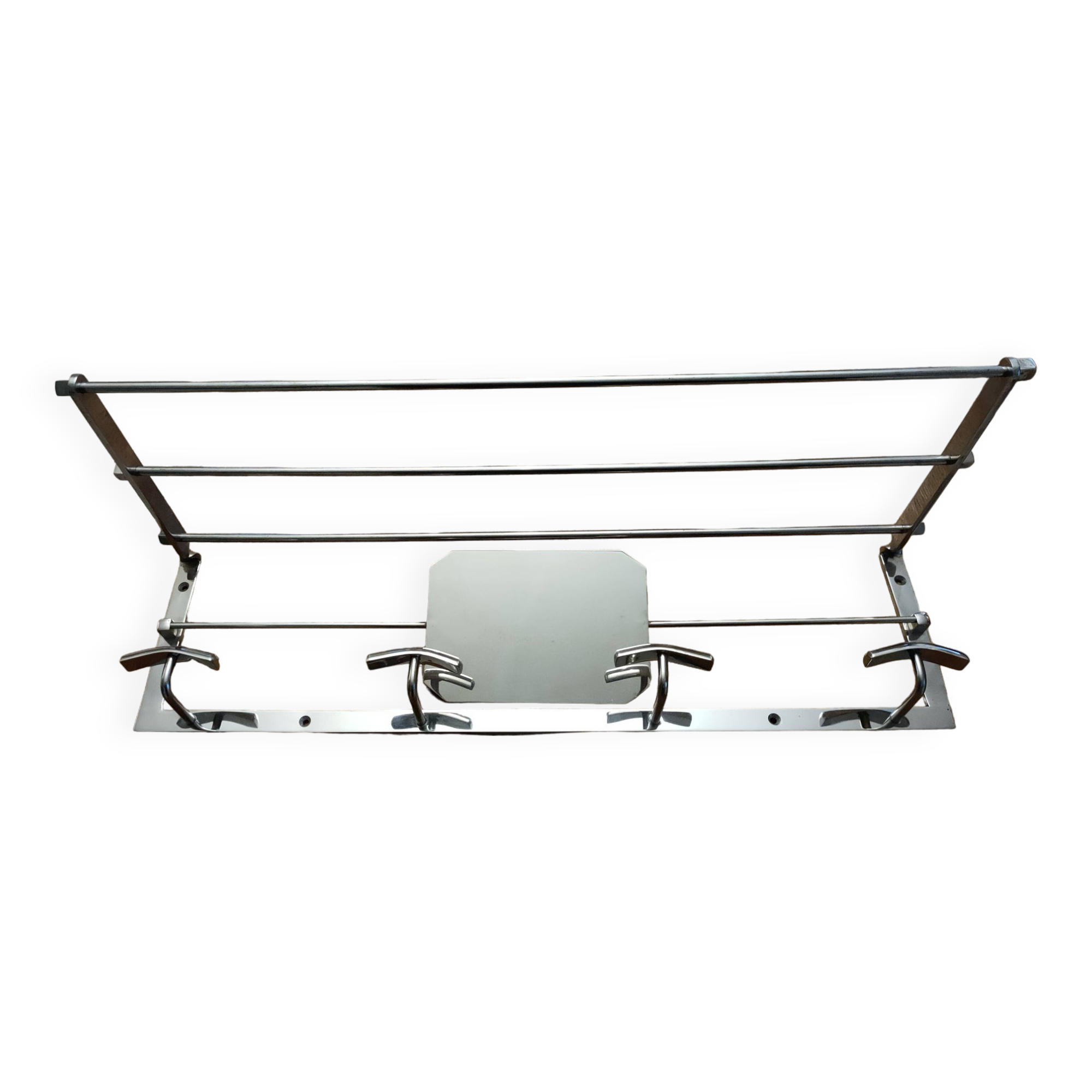 chrome coat rack with 4 hooks