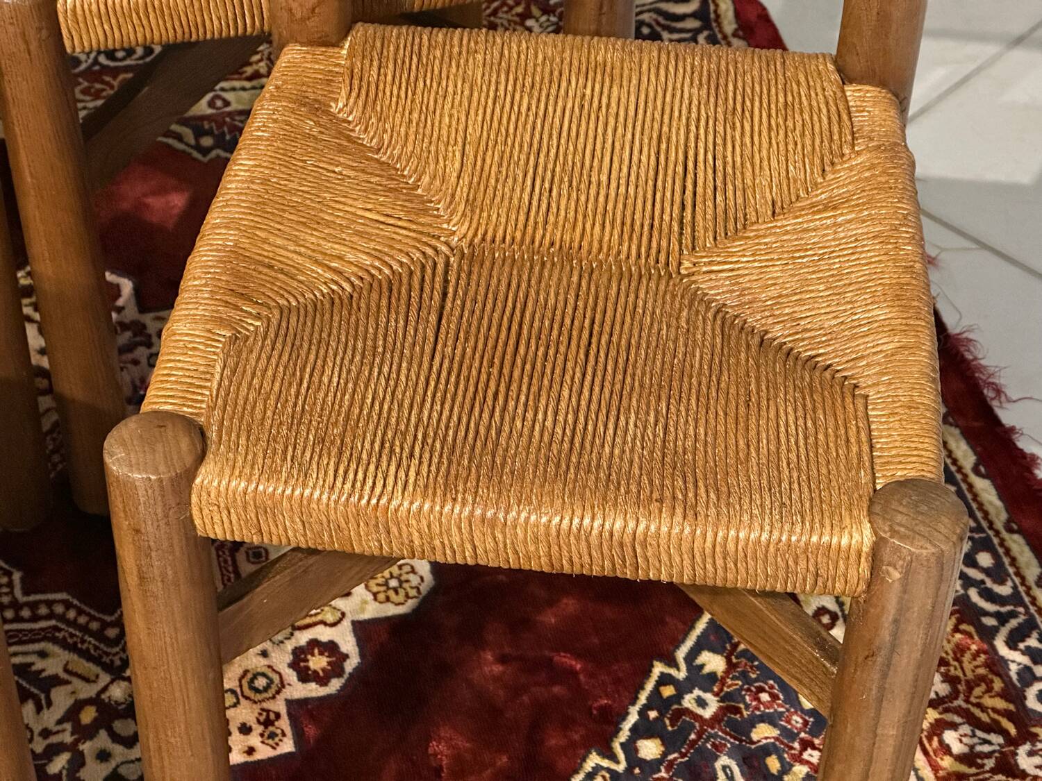 Set of 4 Méribel chairs by Charlotte Perriand 1950