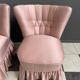 Suite de 2 chaises roses 1960
