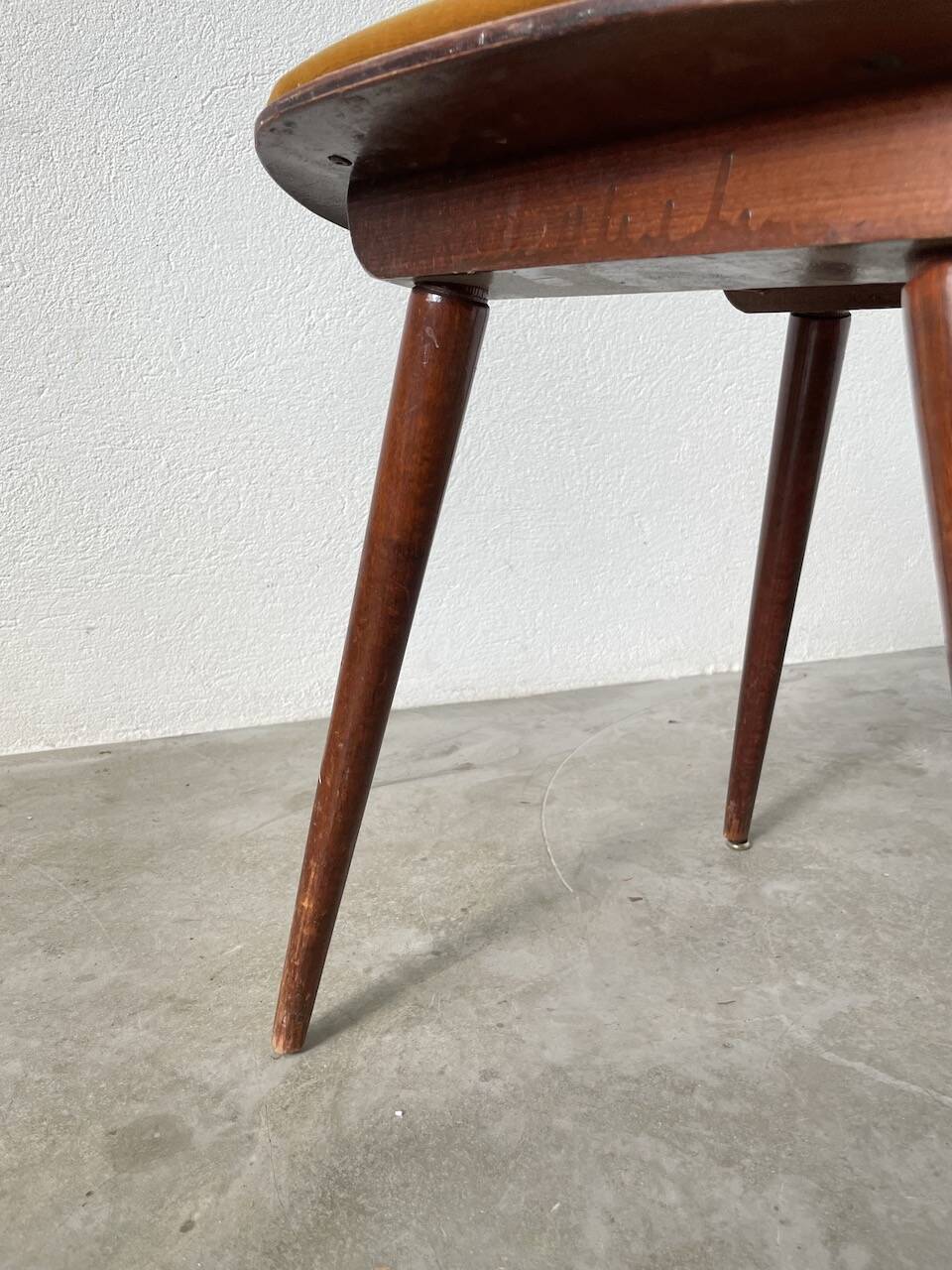 Baumann “Minuet” chair with yellow seat