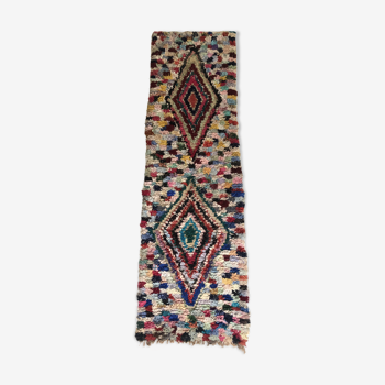 Tapis berbère marocain Boucherouite 3,05x0,90m