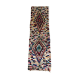 Moroccan Berber carpet Boucherouite 3.05x0.90m
