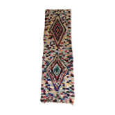 Moroccan Berber carpet Boucherouite 3.05x0.90m