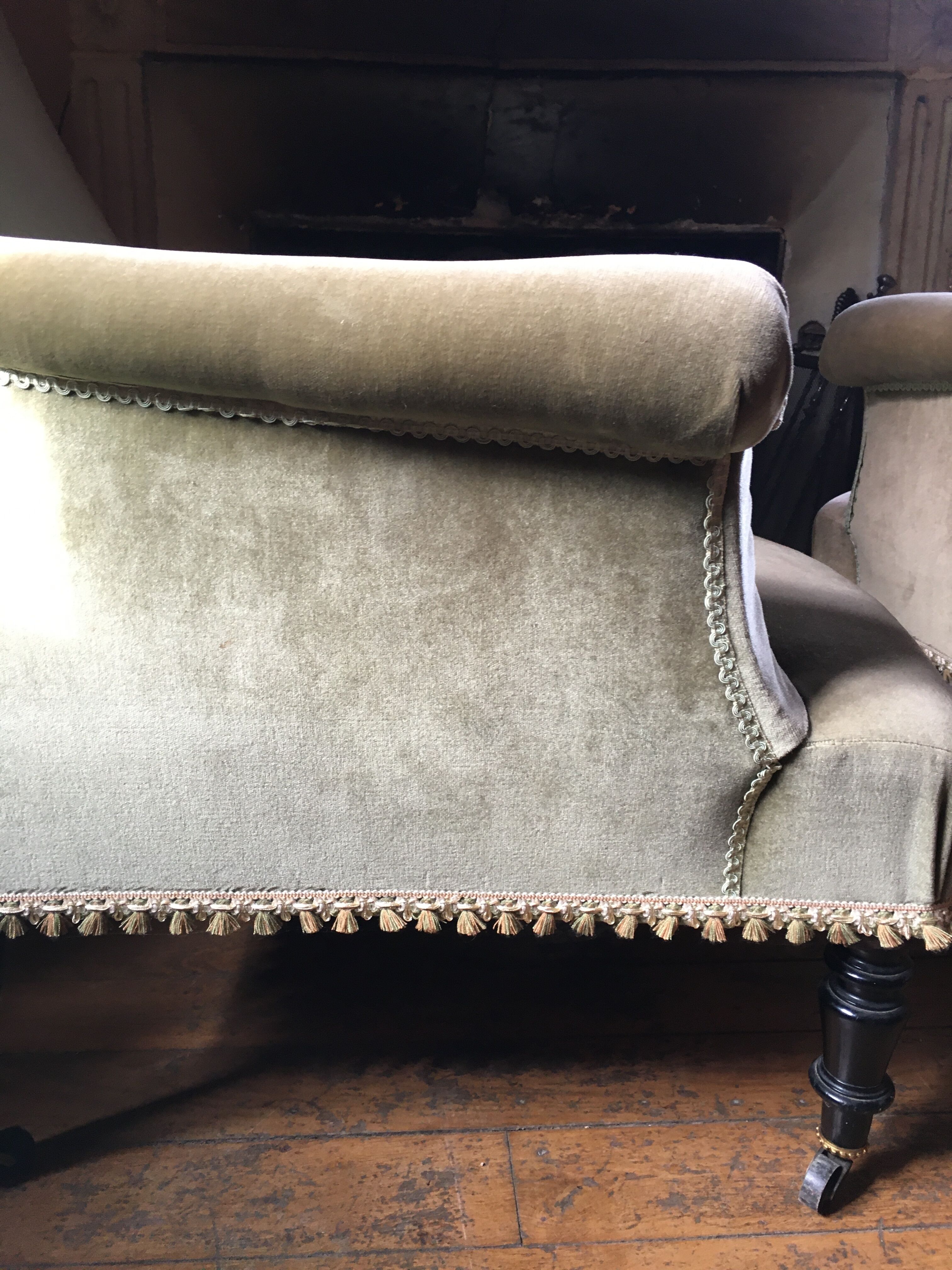 Napoleon lll velvet armchair