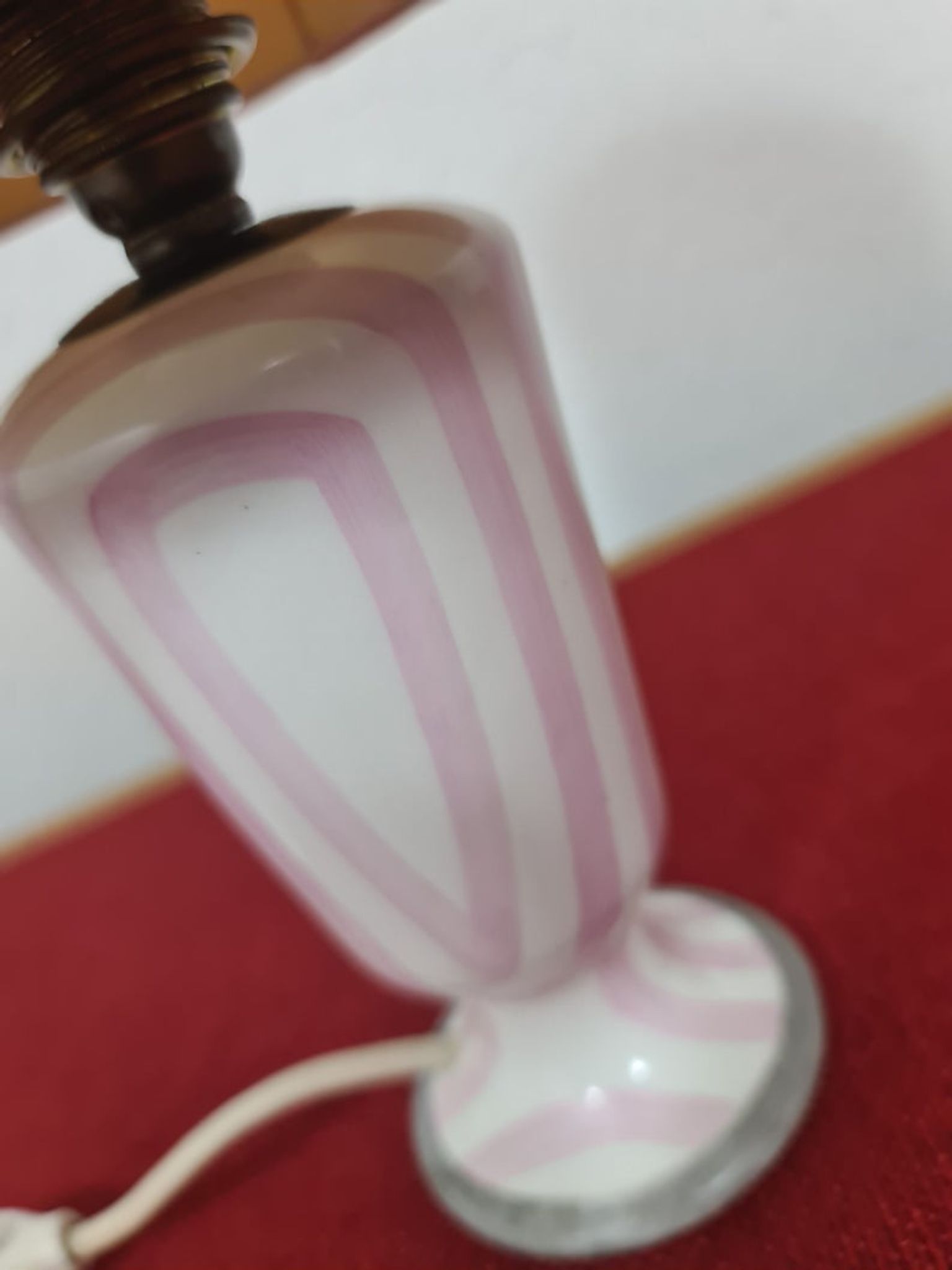 Lampe de table vintage en porcelaine de Paris