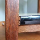 Formica and wood dessert table on wheels