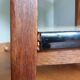 Formica and wood dessert table on wheels