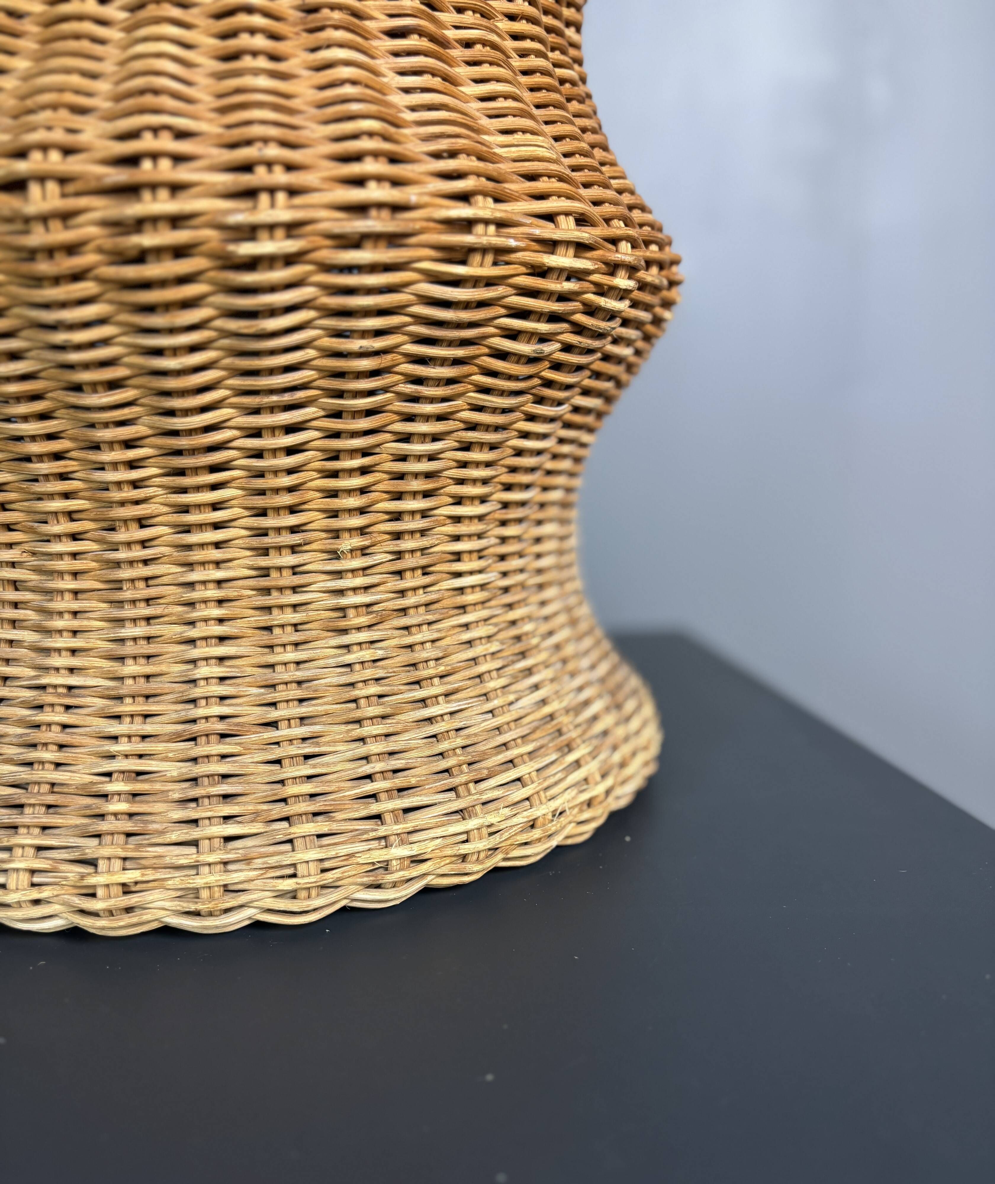 Rattan Juttu Mushroom Stool by Eero Aarnio for Artek, Finland, 1960s