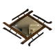 Bevelled Bamboo Wall Mirror Japonisme Belle Époque