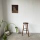 High tripod oak stool