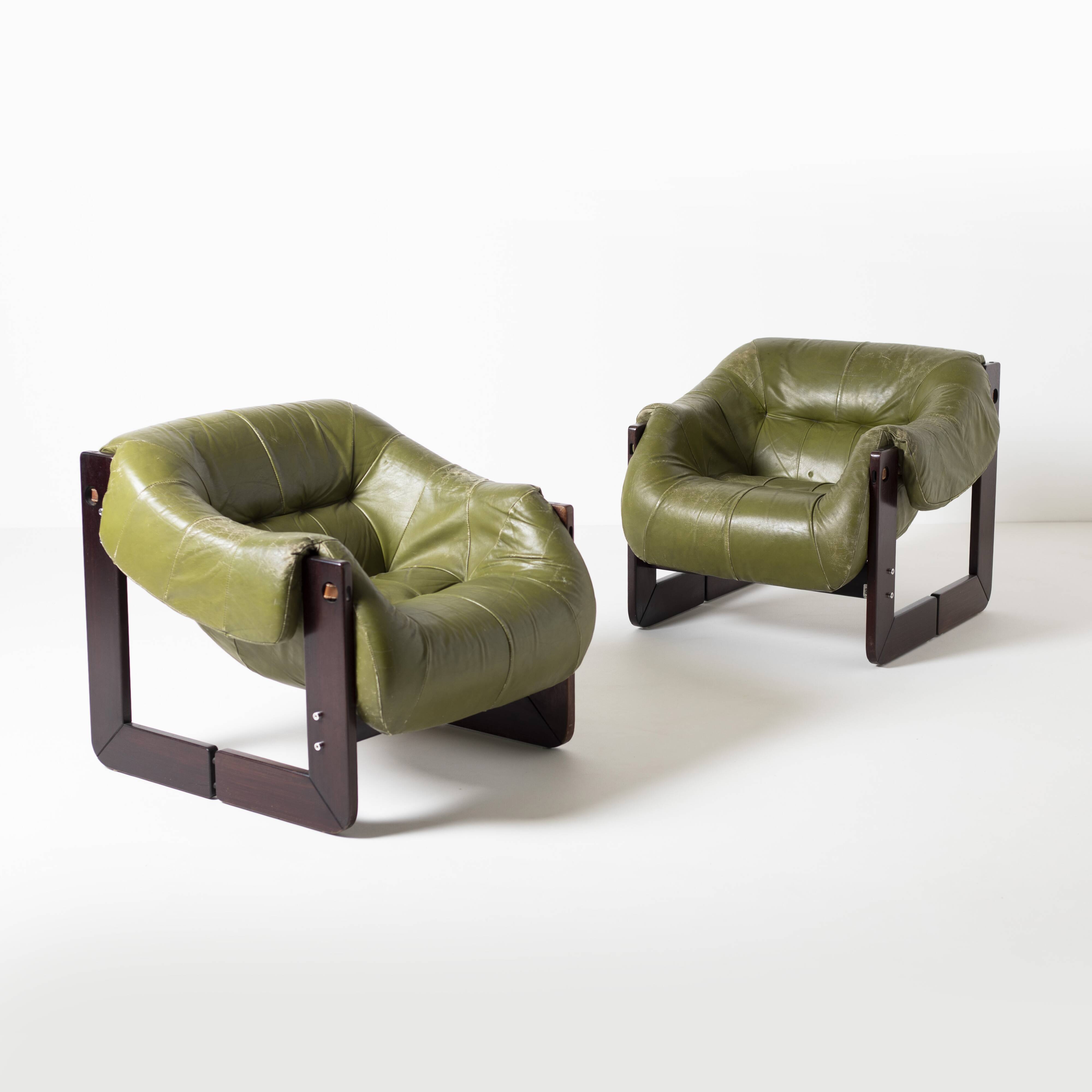 Percival Lafer MP97 pair of Lounge Chairs Brazil 1970s
