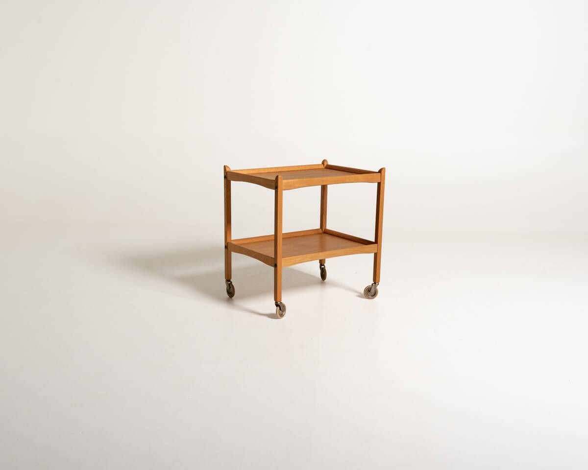Scandinavian Oak Serving Trolley, 1960s