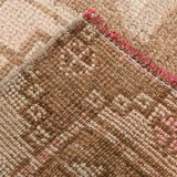 3x12 brown & beige vintage runner rug 100x360cm