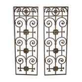 2 cast iron door grilles
