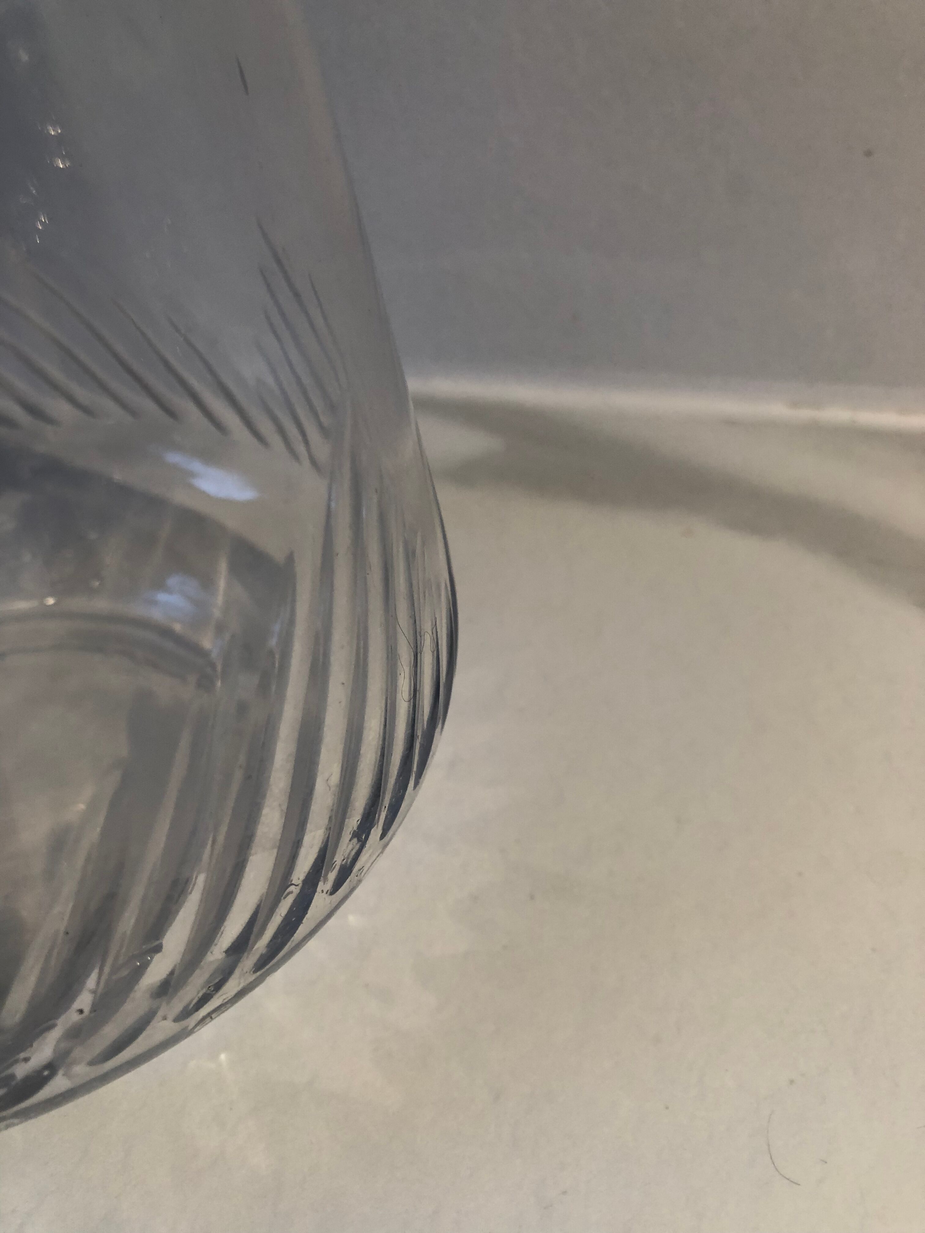 Carbed glass decanter