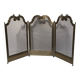 Vintage brass fireplace screen dimension: height -54cm- width -94cm-