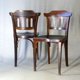 2 bistro chairs no. 714, gustave siegel for kohn, 1910. no thonet