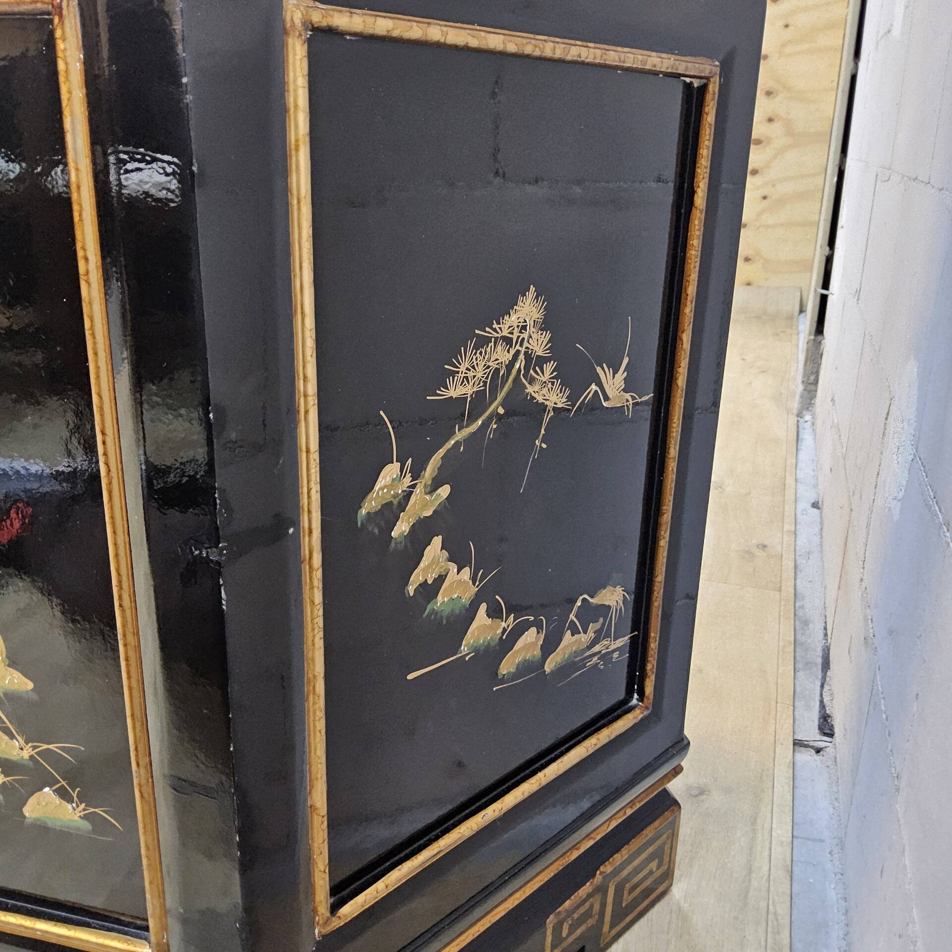 Vitrine chinoise vintage toit pagode (éclairage) asiatique