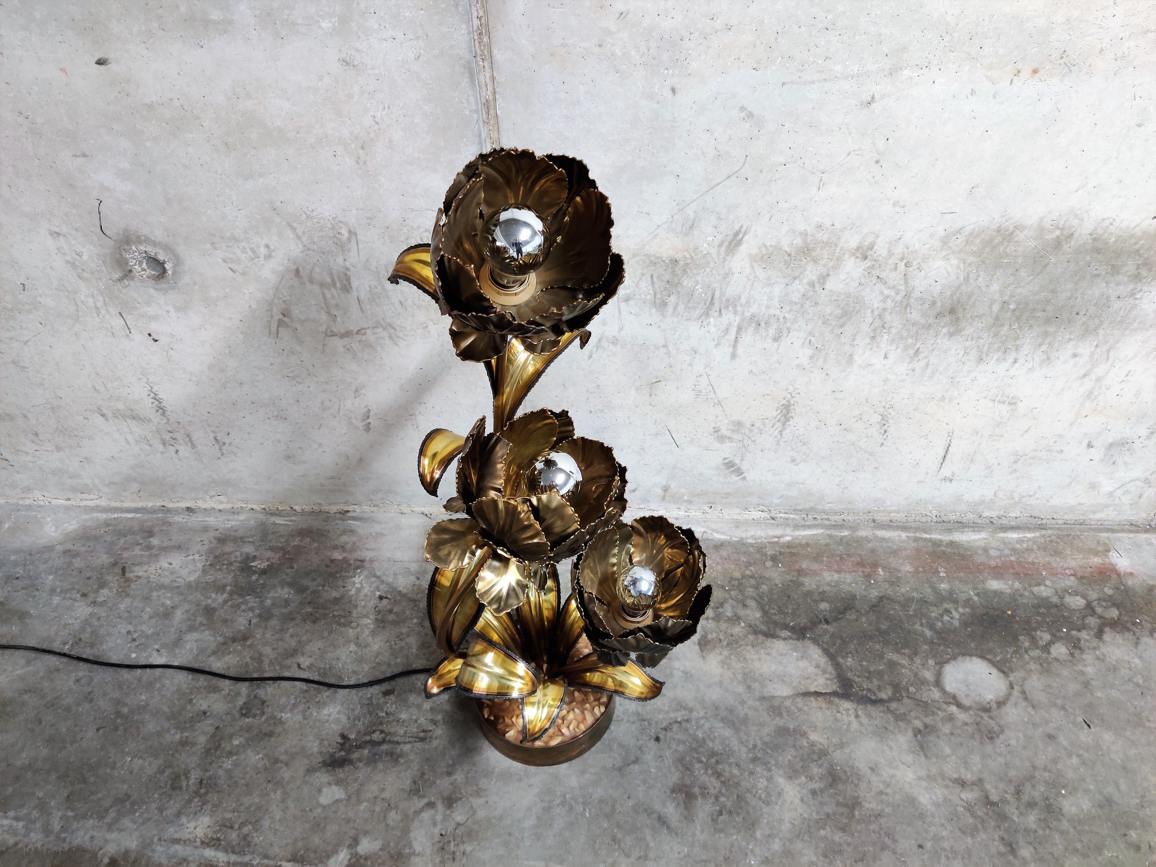 Maison Jansen flower lamp, 1970