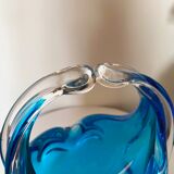 Clear and blue Murano bowl