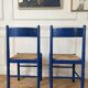 Paire de chaises en bois et corde