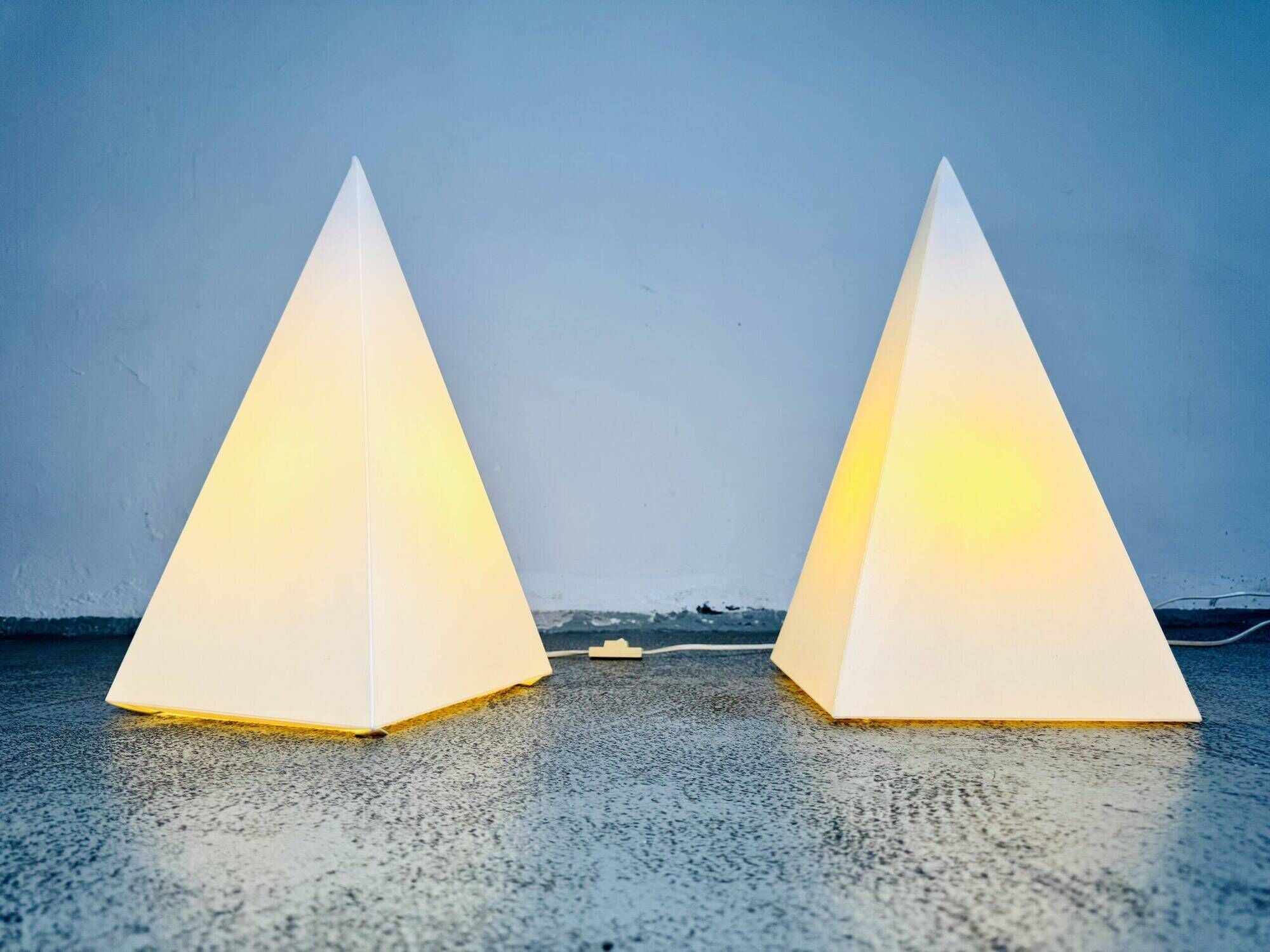 Pyramid Floor & Table Lamp By Harco Loor For Harco Loor Design, The Netherlands 1980S