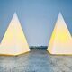 Pyramid Floor & Table Lamp By Harco Loor For Harco Loor Design, The Netherlands 1980S