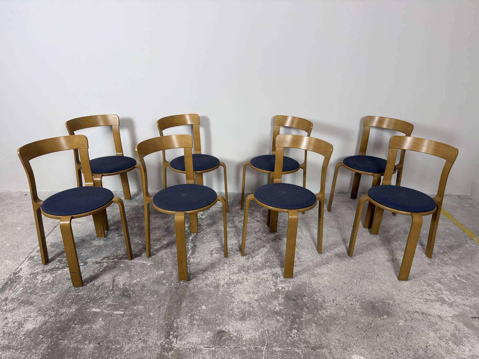 8 Bruno Rey chairs – Dietiker – Model 3300 – Swiss design
