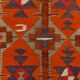 3x10 Red & Orange Tribal Kilim Runner Rug 93x308Cm SK 34615