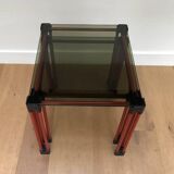 2 vintage nesting tables 1980