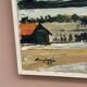 Huile sur panneau d'origine suédoise – « Maisons au bord de l'eau » par Harry Sahlin 1975 – Vintage et encadrée – 62 × 52 cm (24,4" × 20,5")