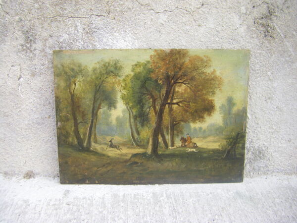 Deux peintures anciennes  ''scènes de chasse