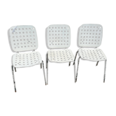 Chaises métalliques de Hans Coray