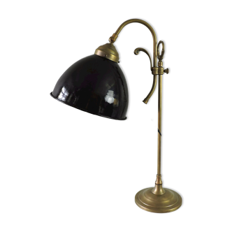 Vintage lamp enamelled globe 50s