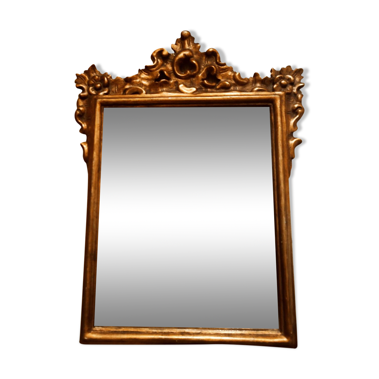 Miroir en stuc a bords biseautés