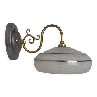 Vintage clichy glass wall light