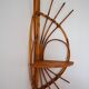 Etagère d'angle en rotin vintage