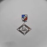 P.L. France porcelain dinner plates with roses — 1950s-60s