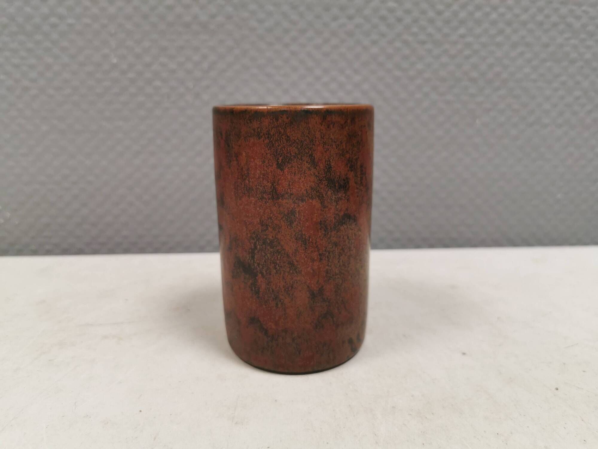 Beautiful vase in metallic glaze from Hjort ceramics Denmark 1980s