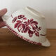 Vintage earthenware bowl with pink floral design from Badonviller.