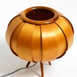 Very rare Mid Century Modern birch bentwood lamella tripod Table Lamp