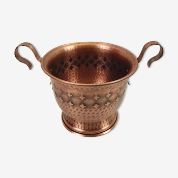 2-handled copper pot cover